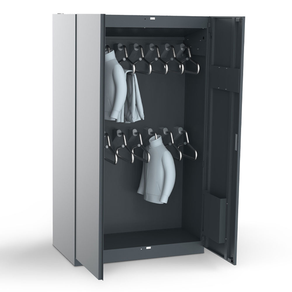 Armoire séchante pouvant accueillir 16 vestes et pantalons, avec séchage par condensation